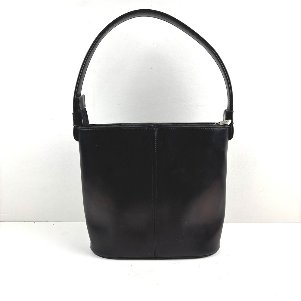 Lovie Paris Shoulder Bag Womens Medium Black Leather Made in France Vintage‎